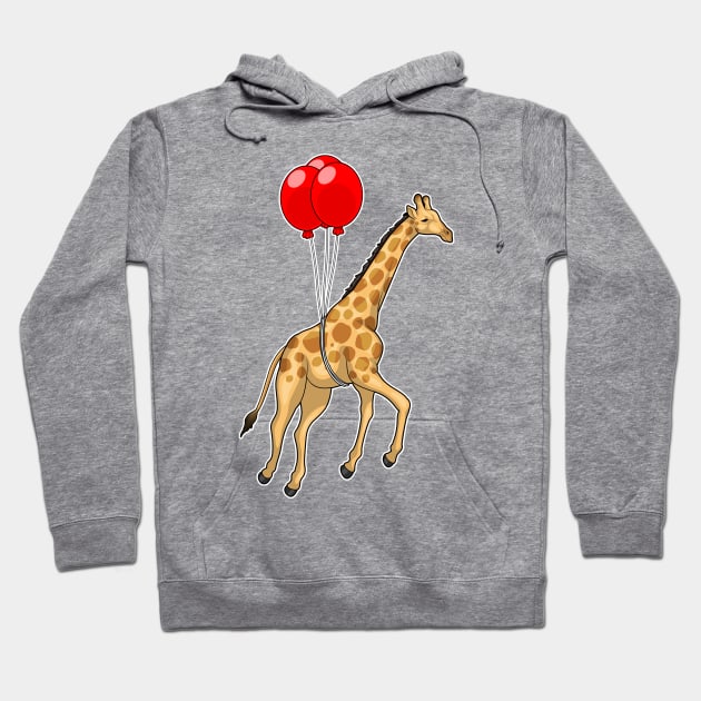 Giraffe Balloon Hoodie by Markus Schnabel